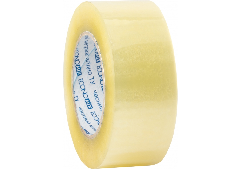 Стрічка клейка пакувальна ECONOMIX 48 мм*150 ярд прозора (E40838)